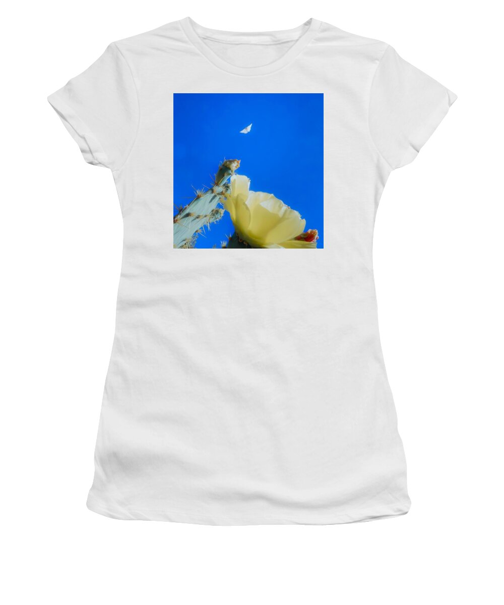 Prickly Pears Women's T-Shirt featuring the photograph Come Back by Judy Kennedy