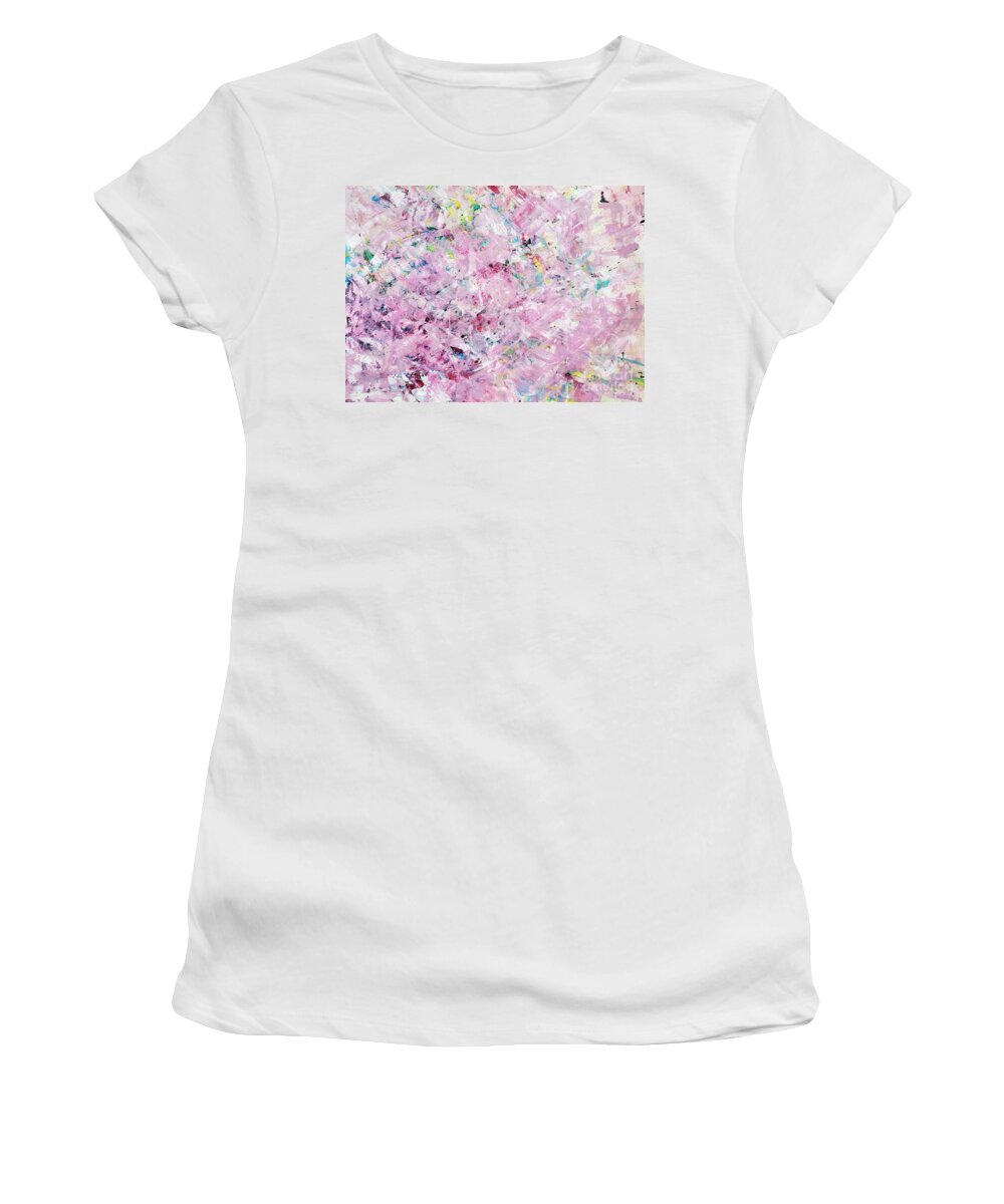 Face Mask Women's T-Shirt featuring the painting Confetti by Lisa Debaets
