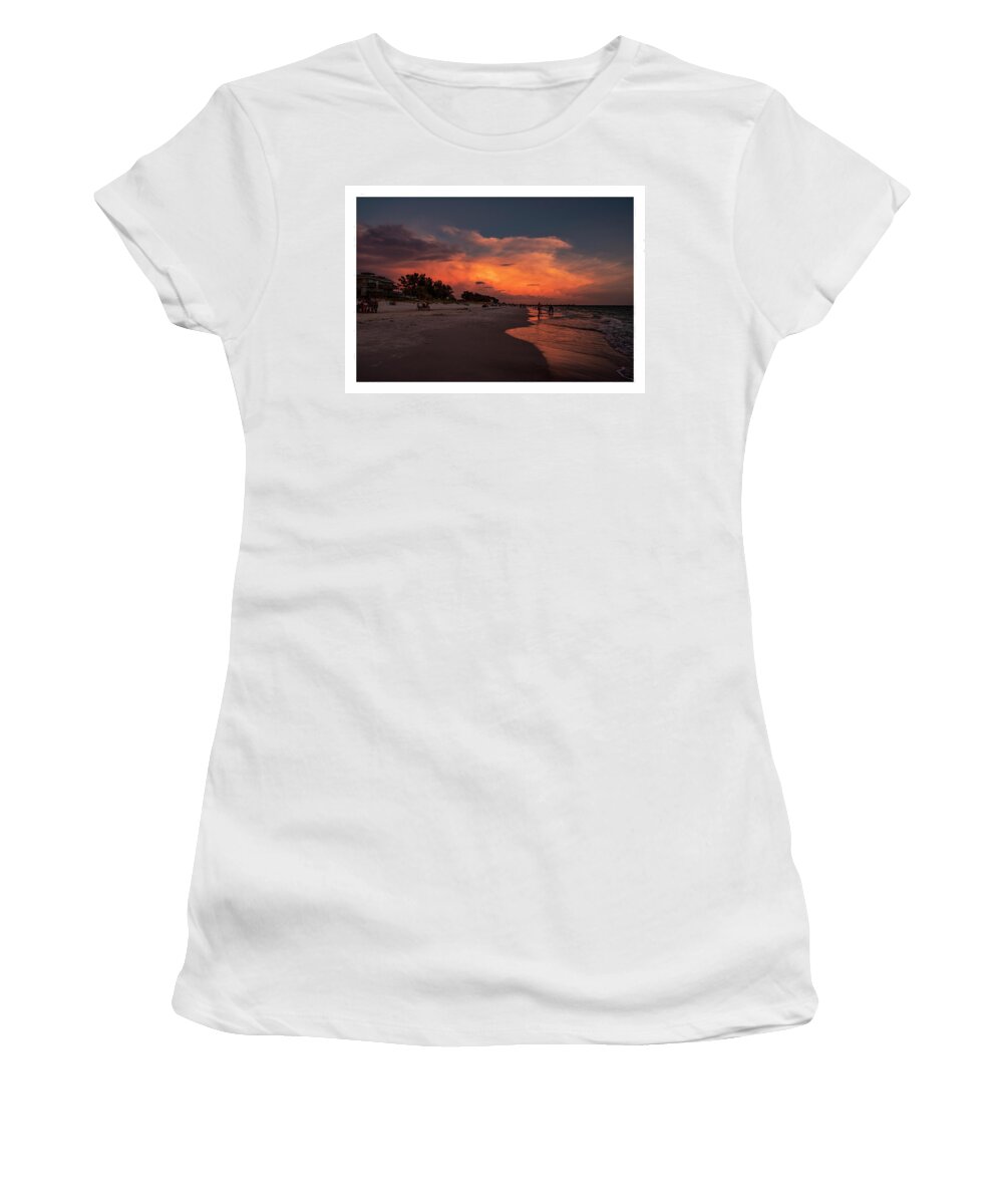 Anna Maria Island Women's T-Shirt featuring the photograph Coquina Beach Clouds 2 by ARTtography by David Bruce Kawchak