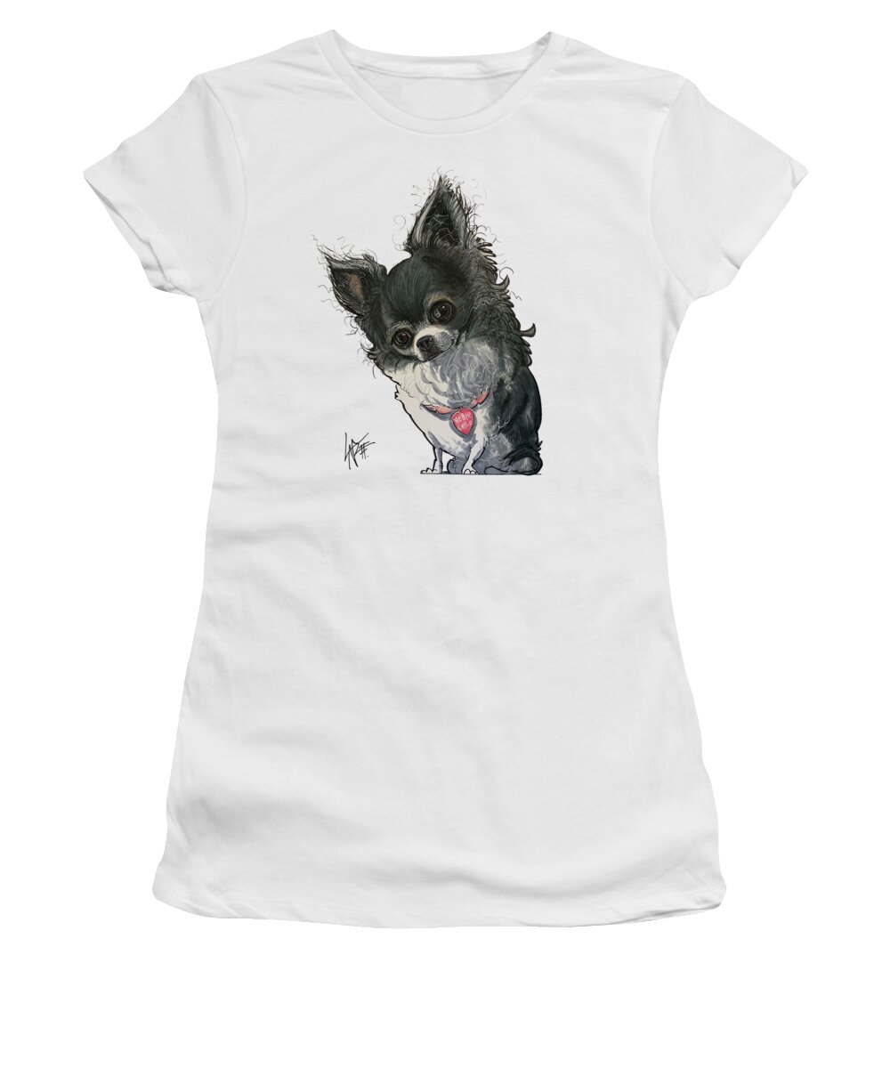 Dog Women's T-Shirt featuring the drawing Costello 5368 by Canine Caricatures By John LaFree