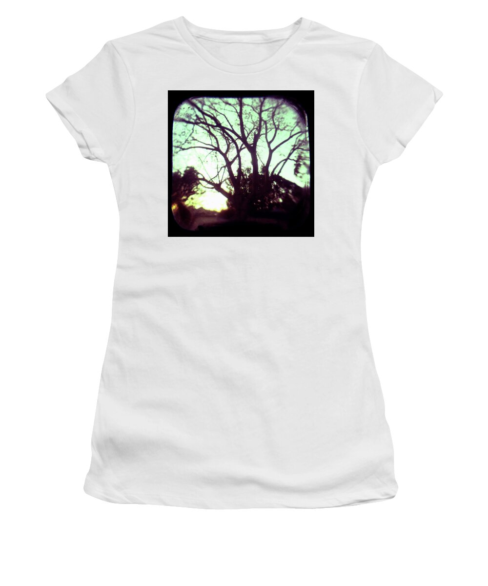 Aqua Women's T-Shirt featuring the photograph Crepescule by Andrew Paranavitana