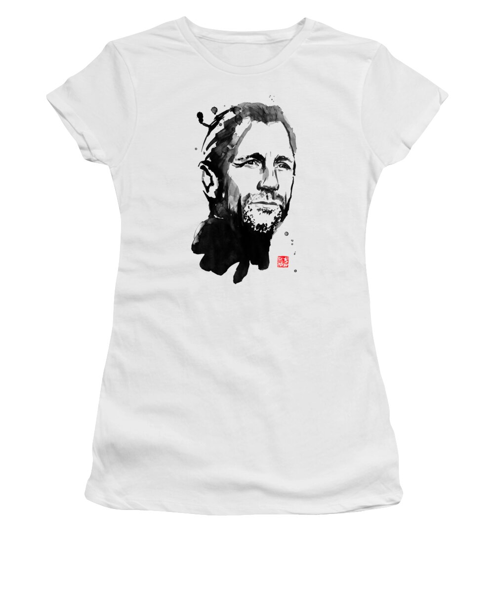 Daniel Craig Women's T-Shirt featuring the painting Daniel Craig by Pechane Sumie