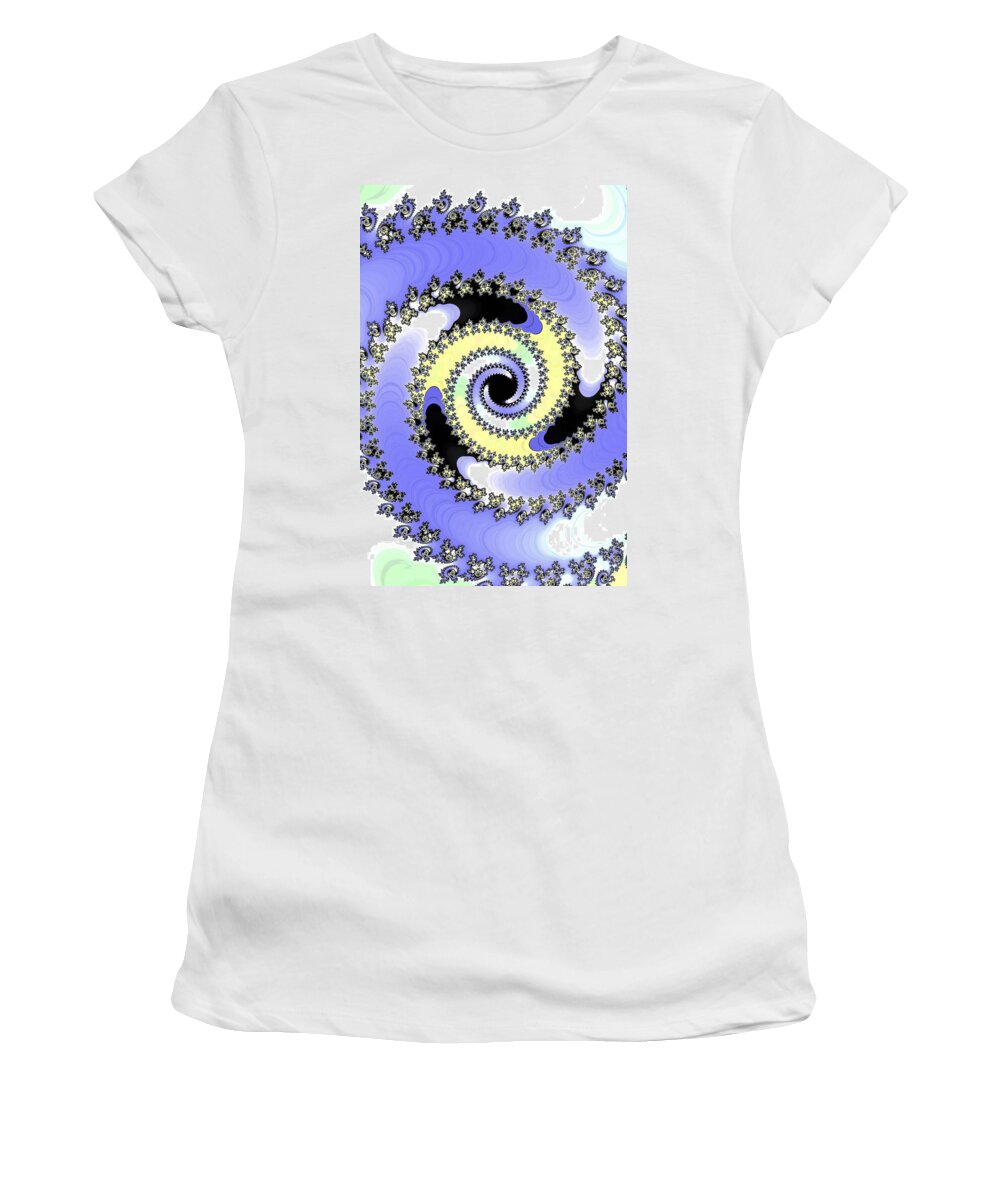 Fractals Women's T-Shirt featuring the digital art Diamond Spiral by Vickie Fiveash