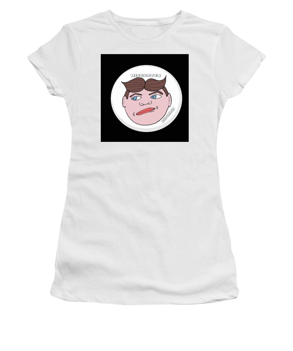 Tillie Women's T-Shirt featuring the drawing Disgusted by Patricia Arroyo