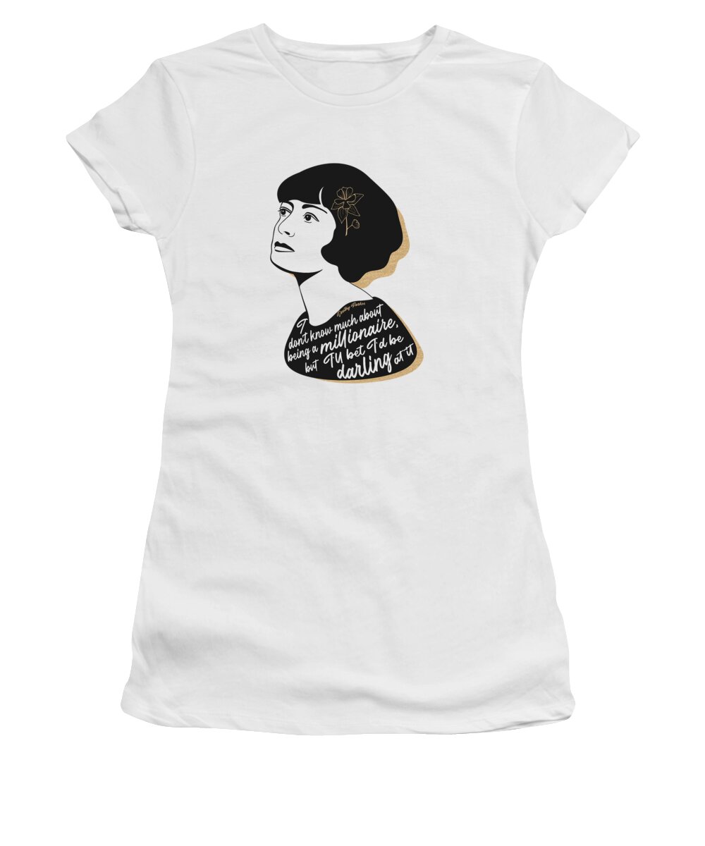 Dorothy Parker Women's T-Shirt featuring the digital art Dorothy Parker Graphic Quote II by Ink Well
