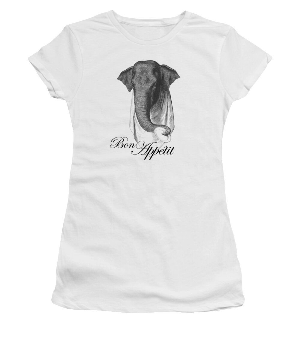 Elephant Women's T-Shirt featuring the digital art Elephant Chef by Madame Memento