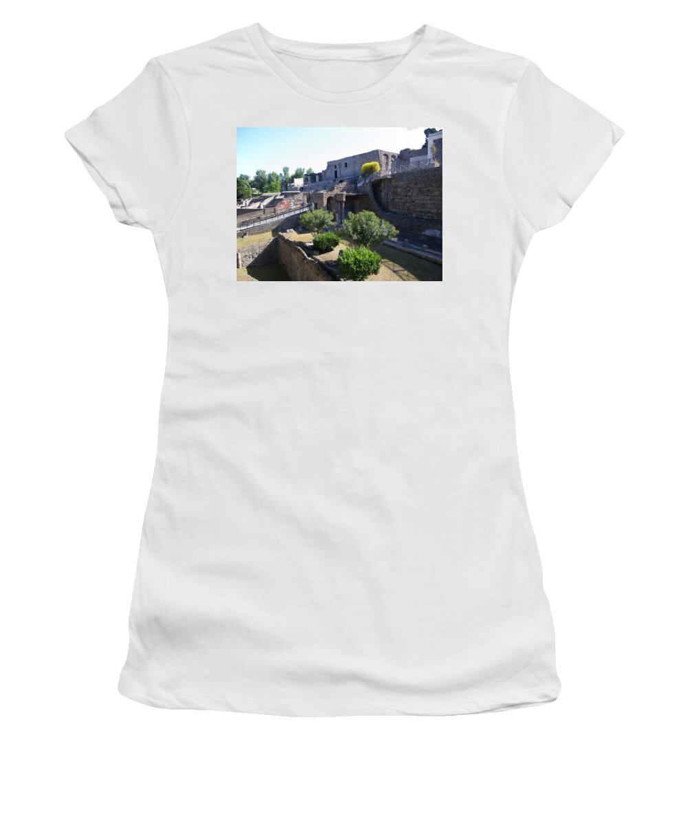 Pompeii Women's T-Shirt featuring the photograph Entrance to Pompeii by Lisa Mutch
