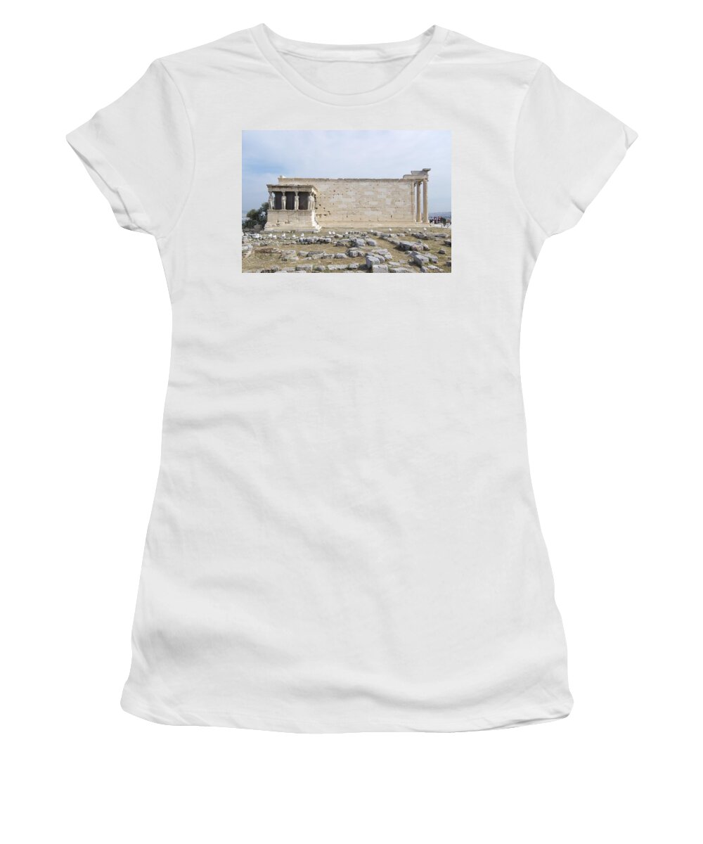 Greece Women's T-Shirt featuring the photograph Erectheion by Lisa Mutch