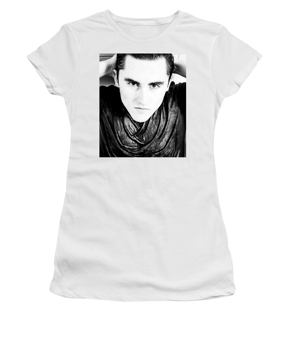 Ethan Women's T-Shirt featuring the photograph Ethan wet by Jim Whitley