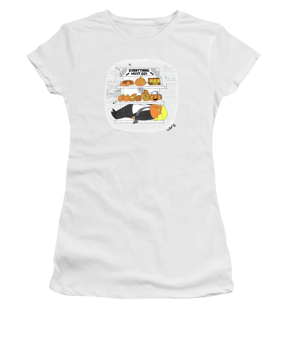 Captionless Women's T-Shirt featuring the drawing Everything Must Go by Lars Kenseth