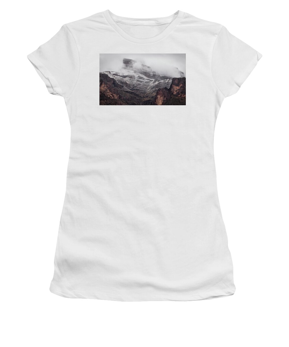Flat Iron Women's T-Shirt featuring the photograph Foggy Flat Iron by Saija Lehtonen