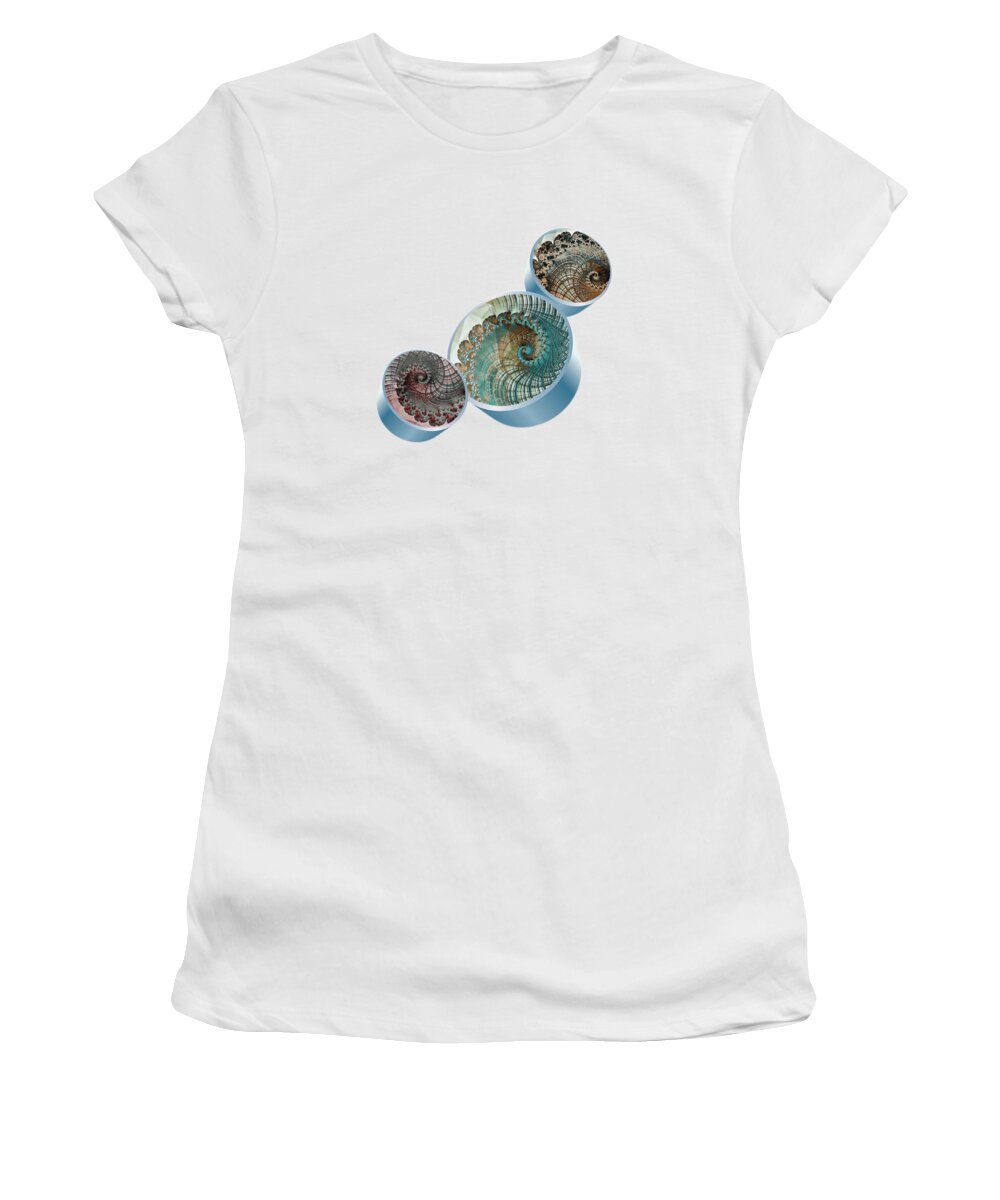 Fractal Geometro Ii Women's T-Shirt featuring the digital art Fractal Geometro 2 by Susan Maxwell Schmidt