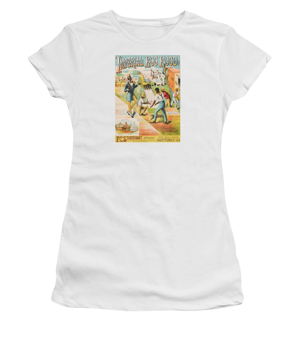 Americana Women's T-Shirt featuring the digital art Fresh Eggs by Kim Kent