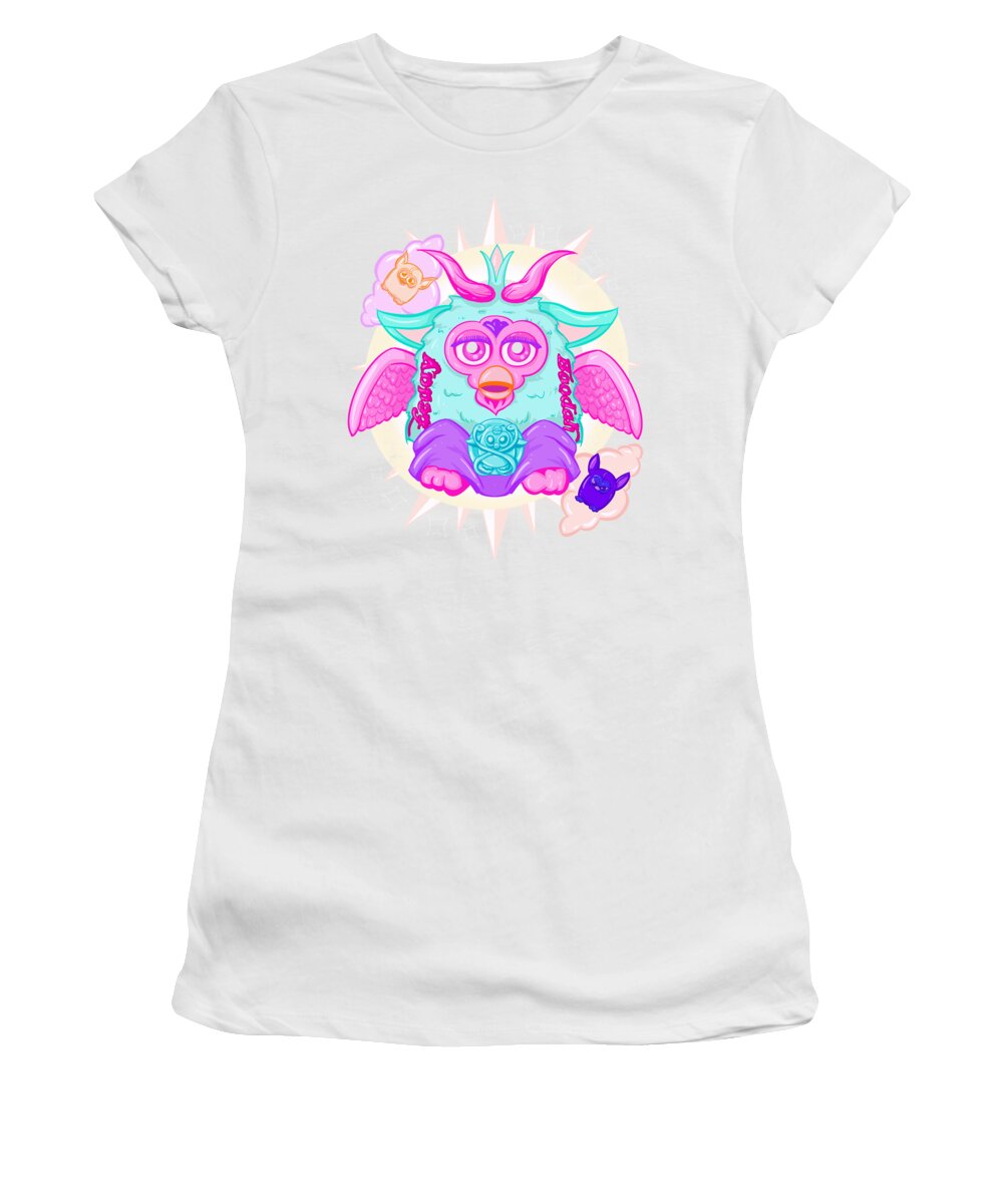 Baphomet Women's T-Shirt featuring the drawing Furbphomet by Ludwig Van Bacon