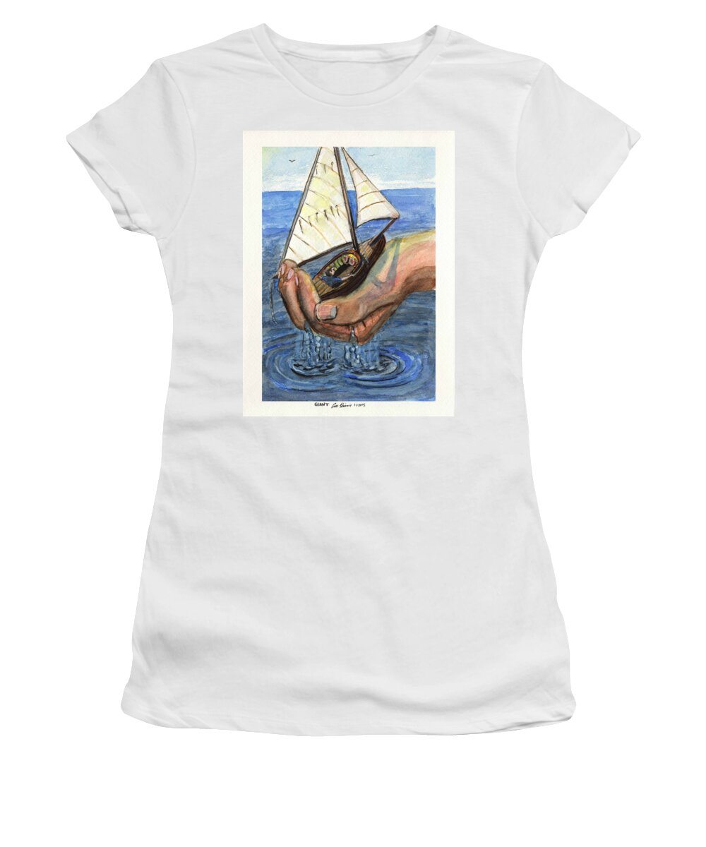 Giant Women's T-Shirt featuring the painting Giant by Eric Haines