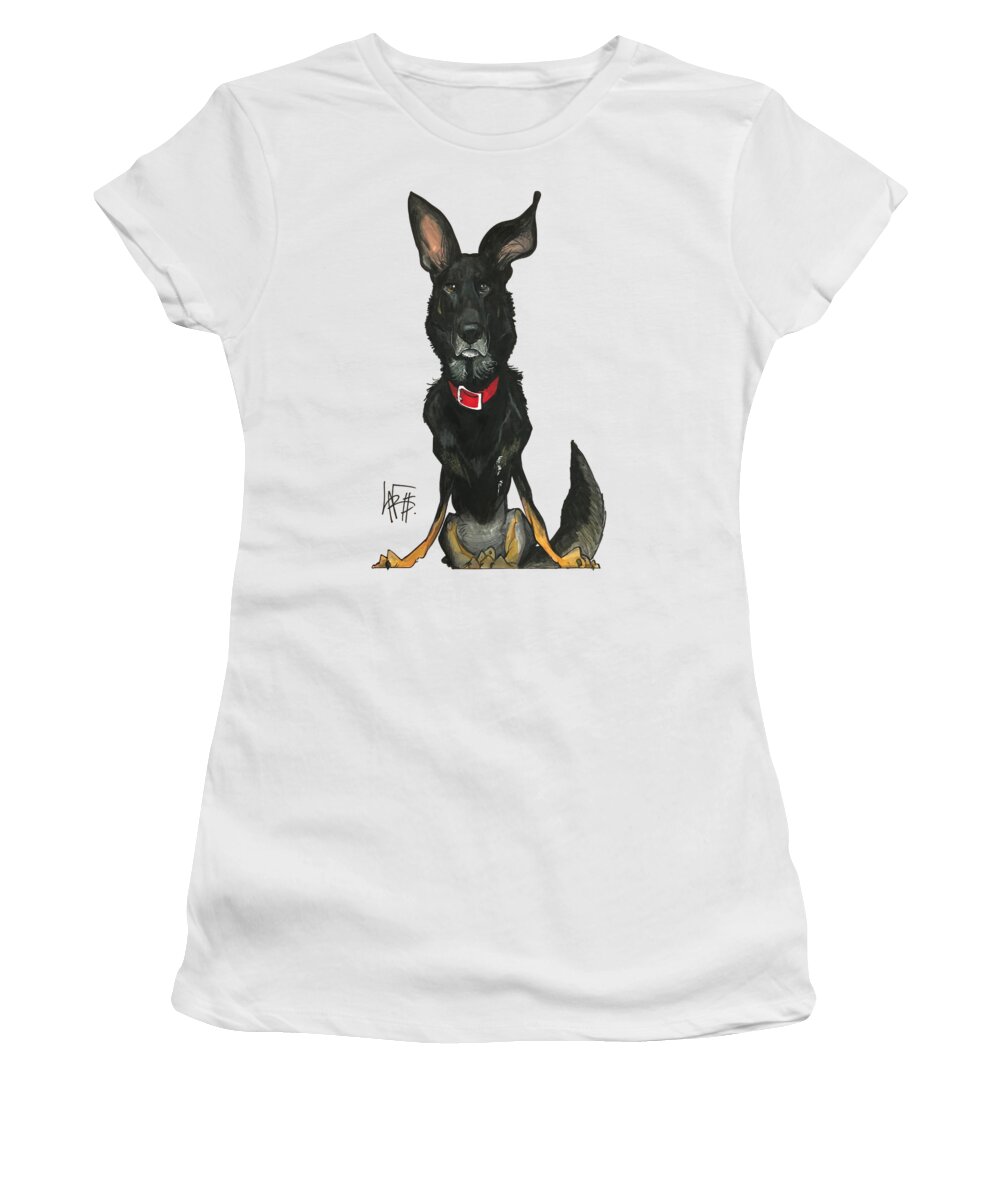 Dog Women's T-Shirt featuring the drawing Gimsley 3071 by John LaFree