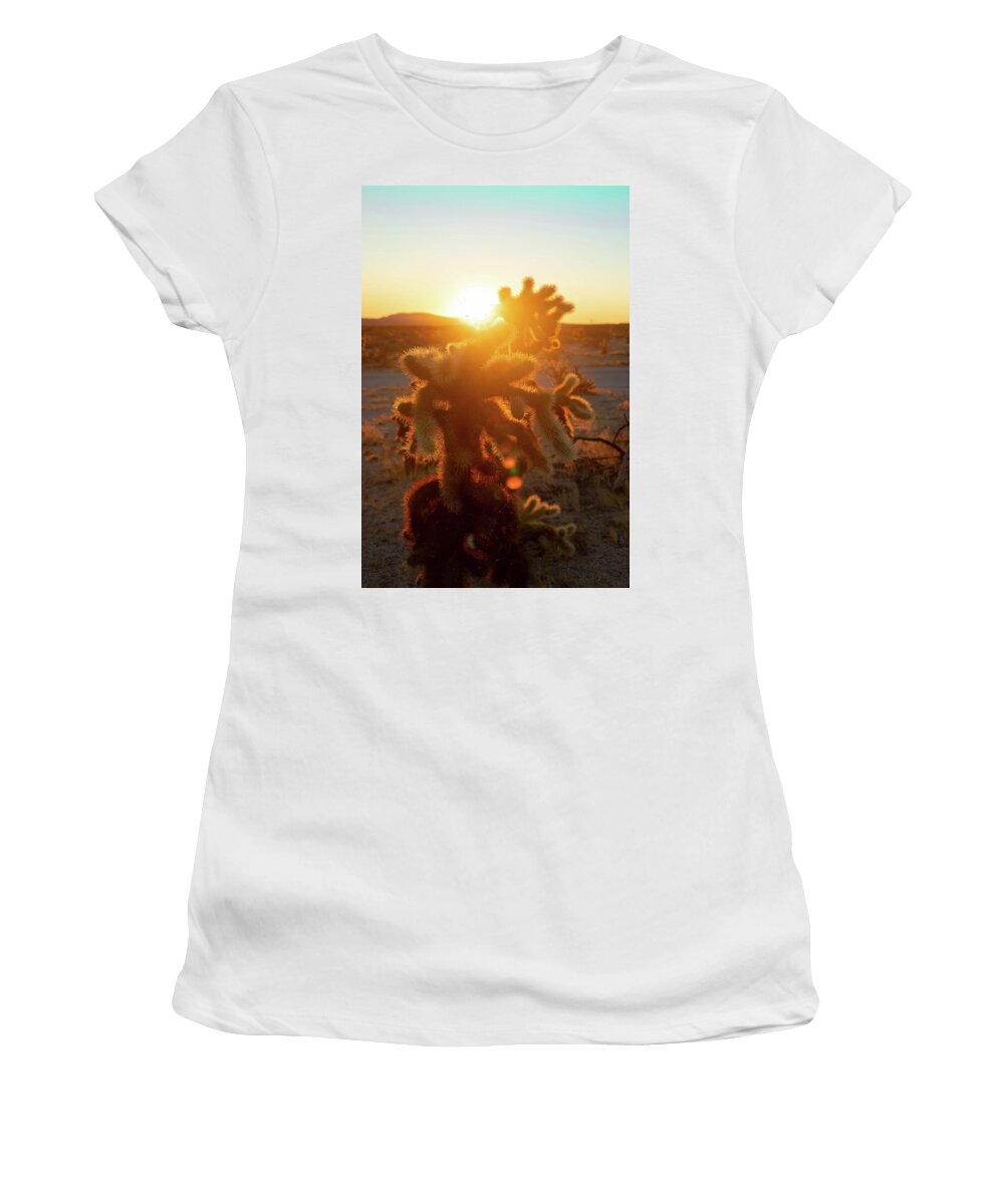 California Women's T-Shirt featuring the photograph Golden Cholla 2 by Go and Flow Photos