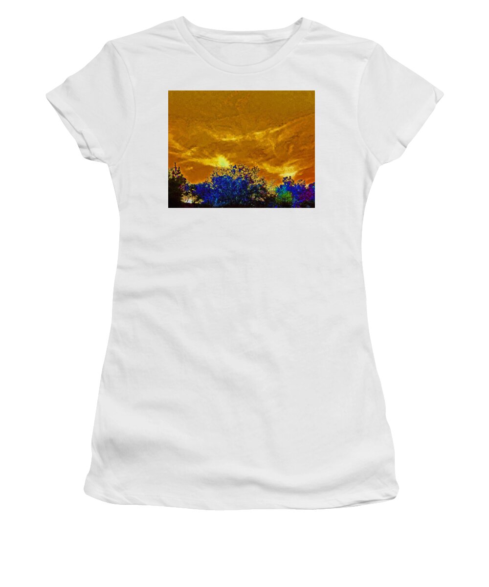 Sky Women's T-Shirt featuring the photograph Golden Sky by Andrew Lawrence