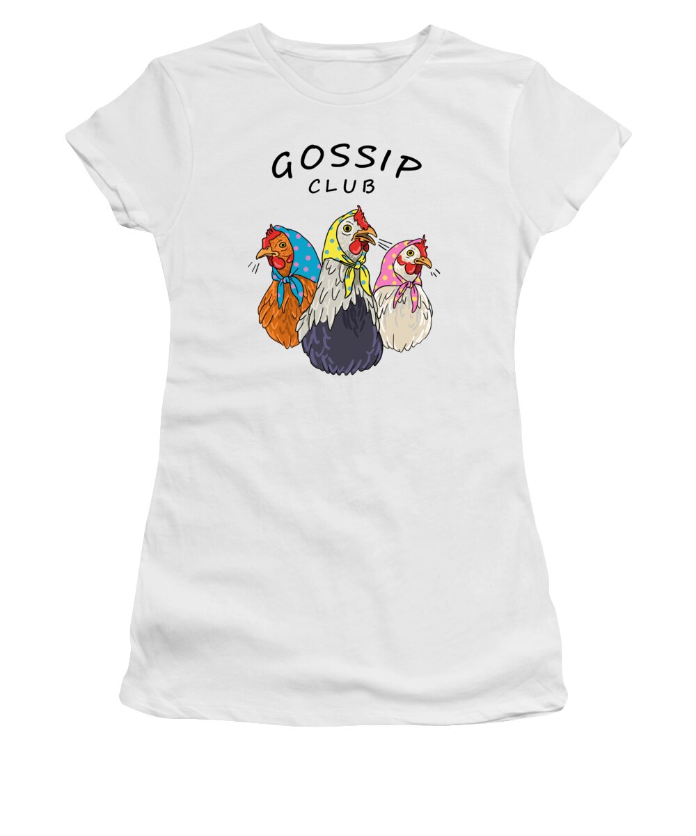 Gossip Women's T-Shirt featuring the digital art Gossip Club by Jindra Noewi