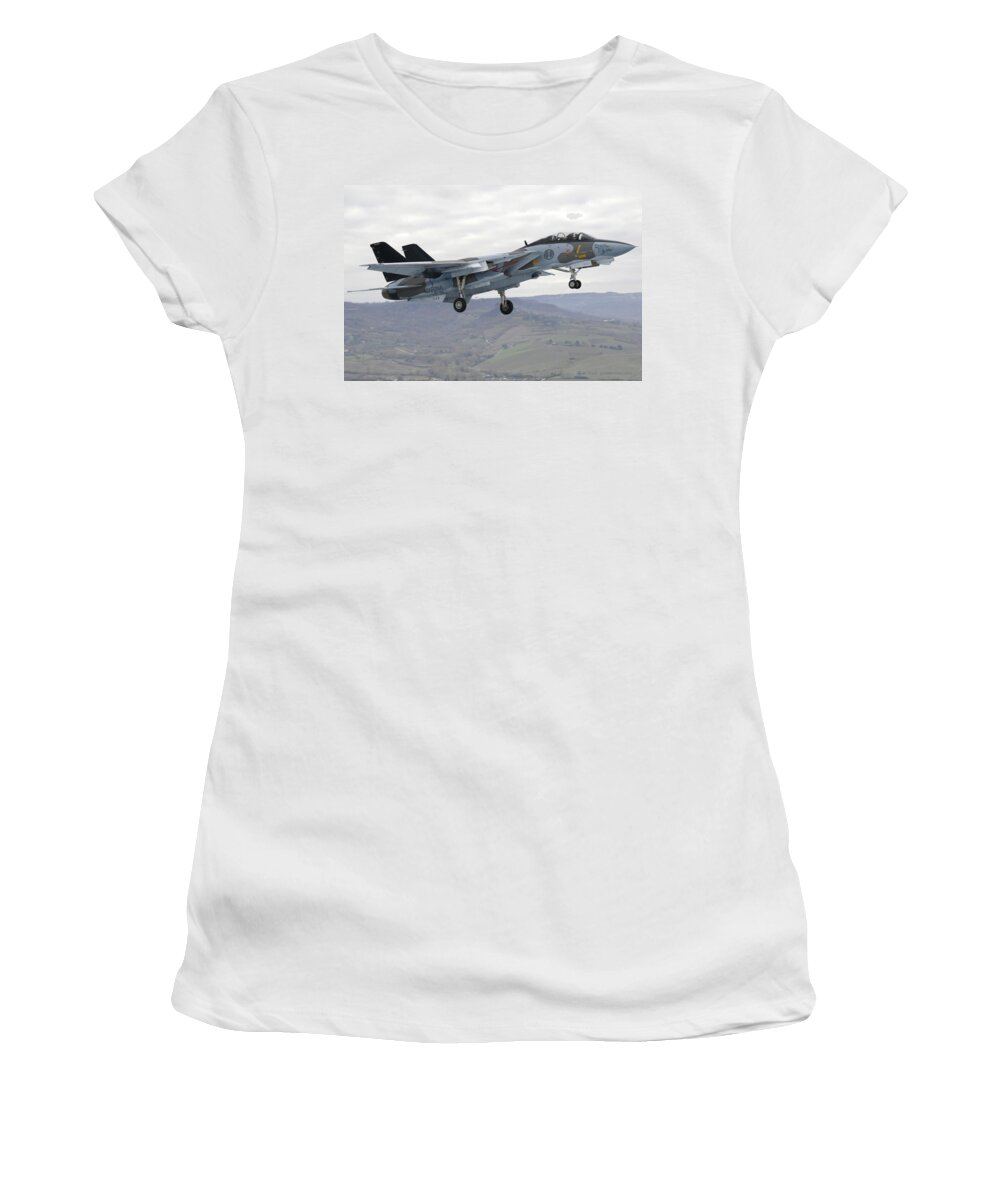 Tomcat Women's T-Shirt featuring the digital art Grumman F-14AN Micio by Custom Aviation Art