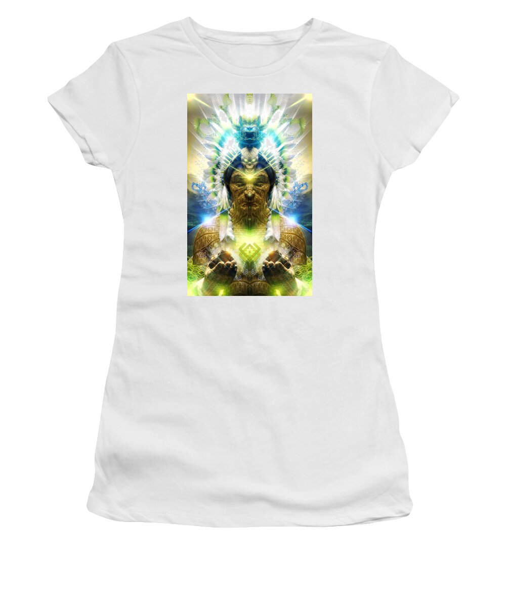 Bufo Alvarius Women's T-Shirt featuring the digital art Guardian of the God Molecule by Filip Zaruba