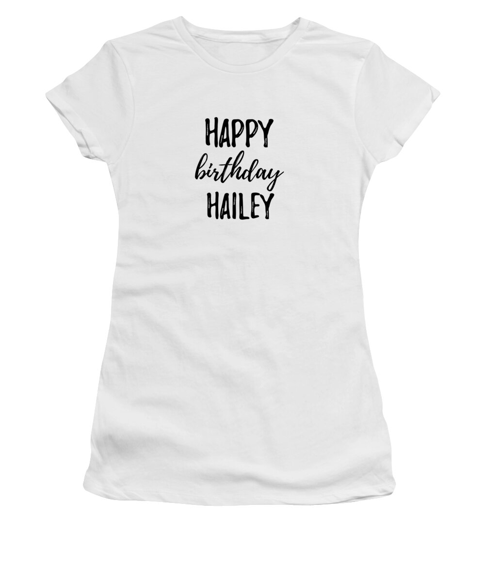 Hailey Birthday Jeff - Creation T-Shirt Pixels Happy by Women\'s