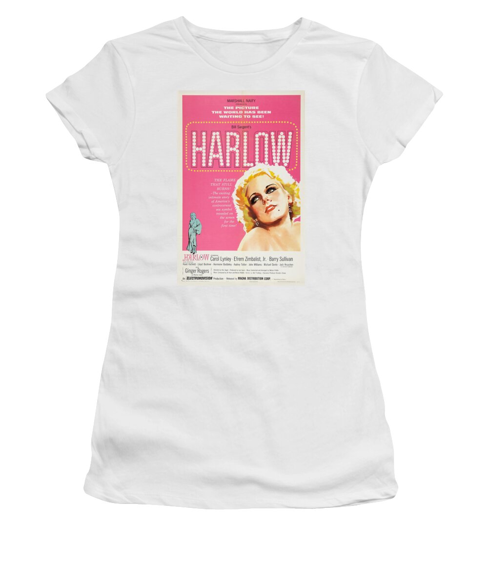 Harlow Women's T-Shirt featuring the mixed media ''Harlow'', with Carol Lynley, 1965 by Movie World Posters
