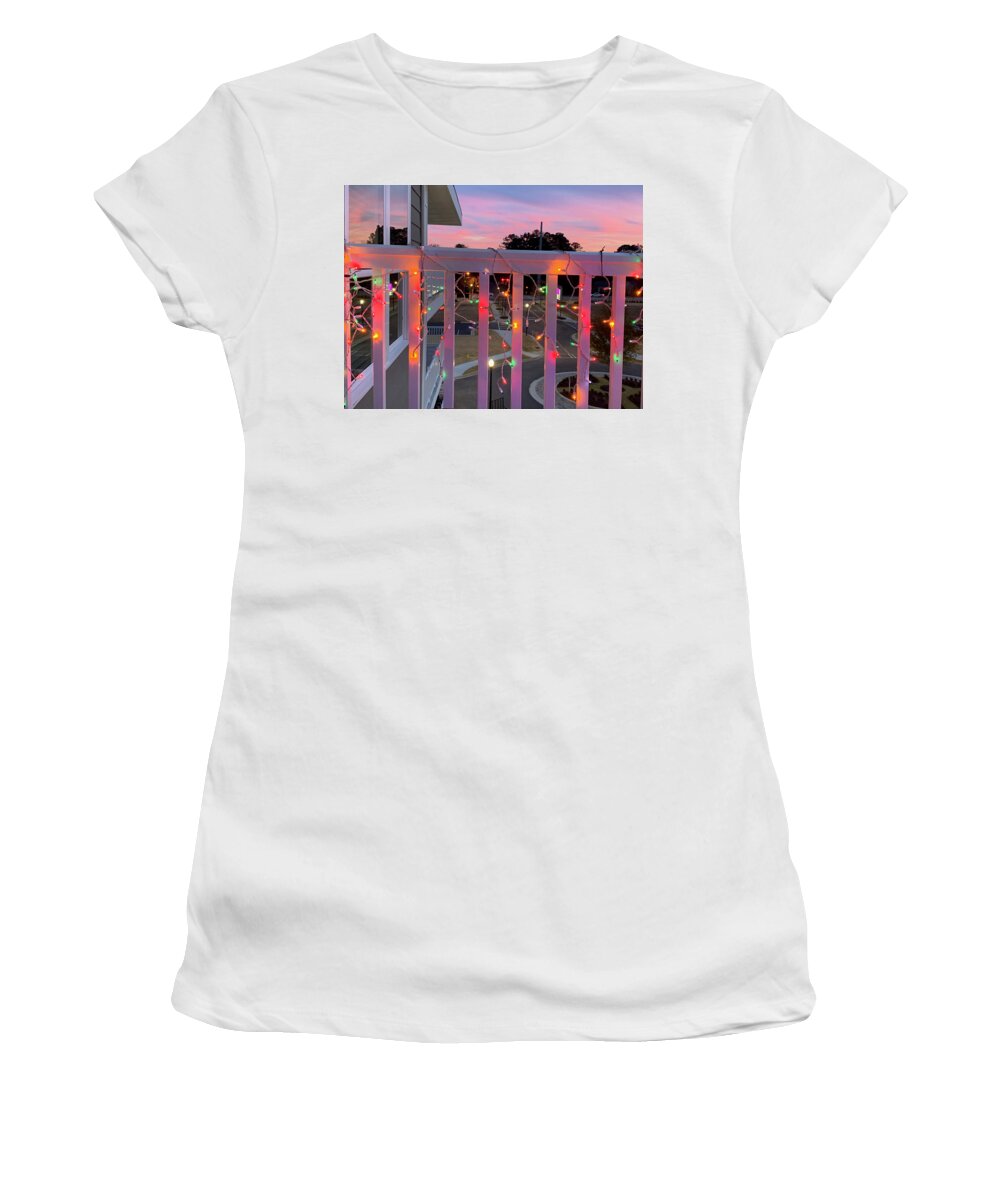 Macon Women's T-Shirt featuring the photograph Holiday Lights by Rod Whyte