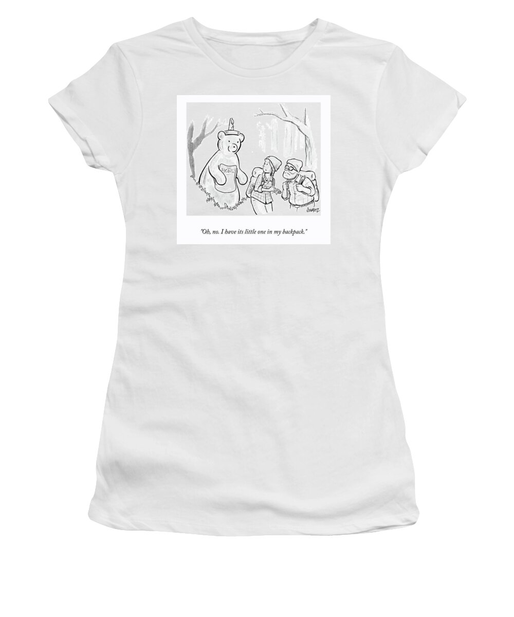 Oh Women's T-Shirt featuring the drawing Honey Bear by Benjamin Schwartz