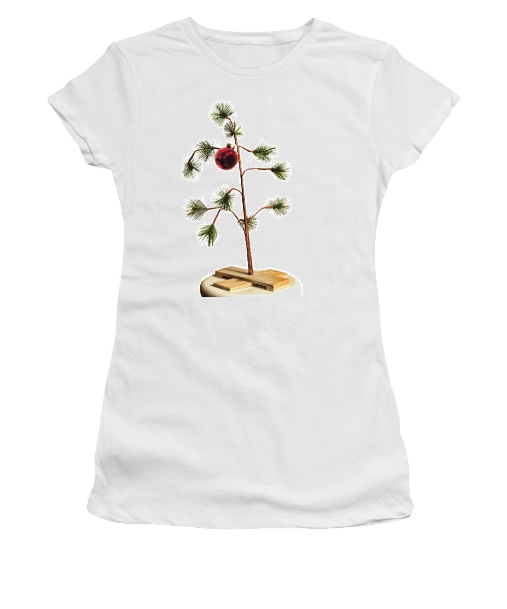 Christmas Women's T-Shirt featuring the digital art Hopeful Christmas Tree by Brad Barton