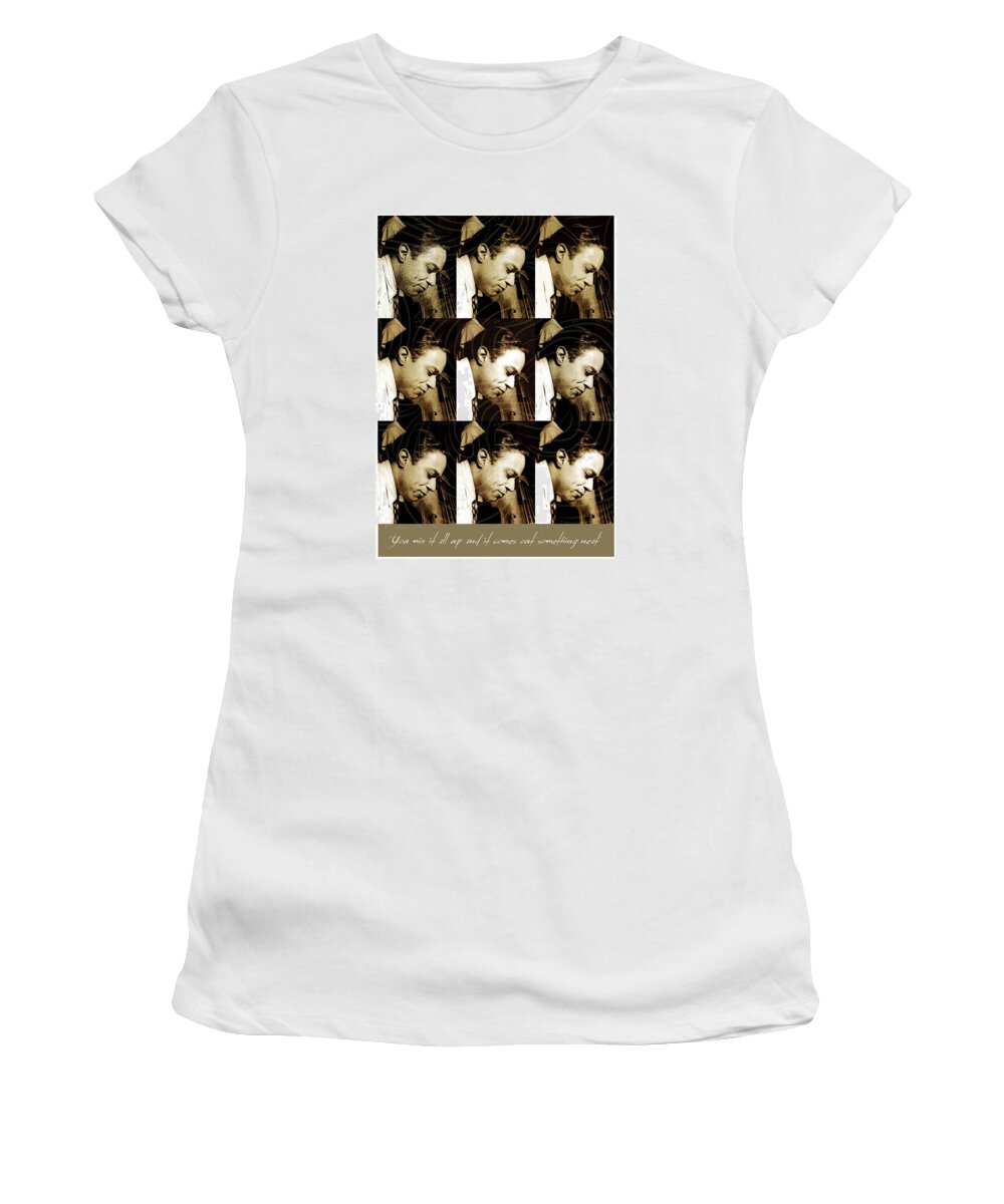 Horace Silver Women's T-Shirt featuring the digital art Horace Silver - Music Heroes Series by Movie Poster Boy