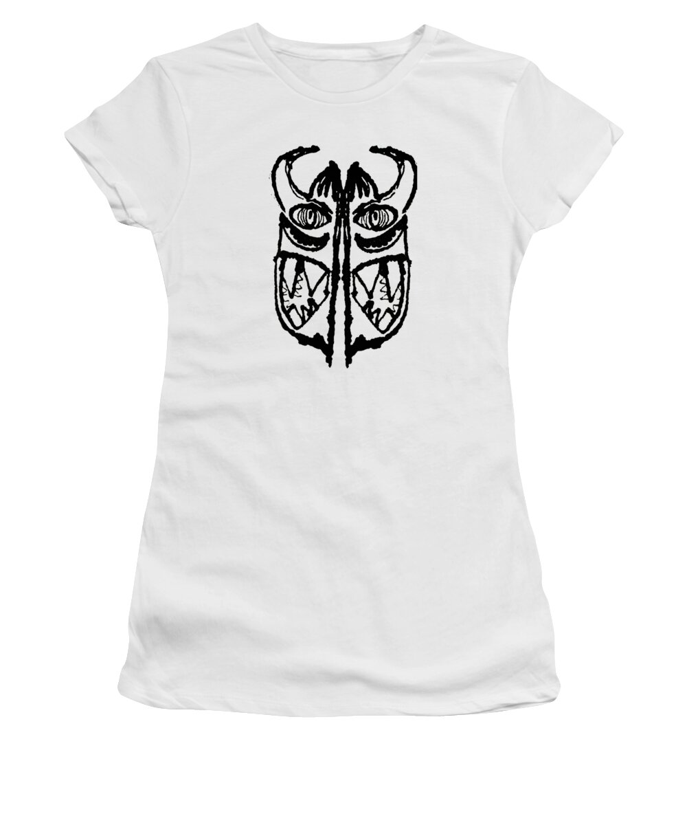 Abstract Women's T-Shirt featuring the painting Mask by Stephenie Zagorski