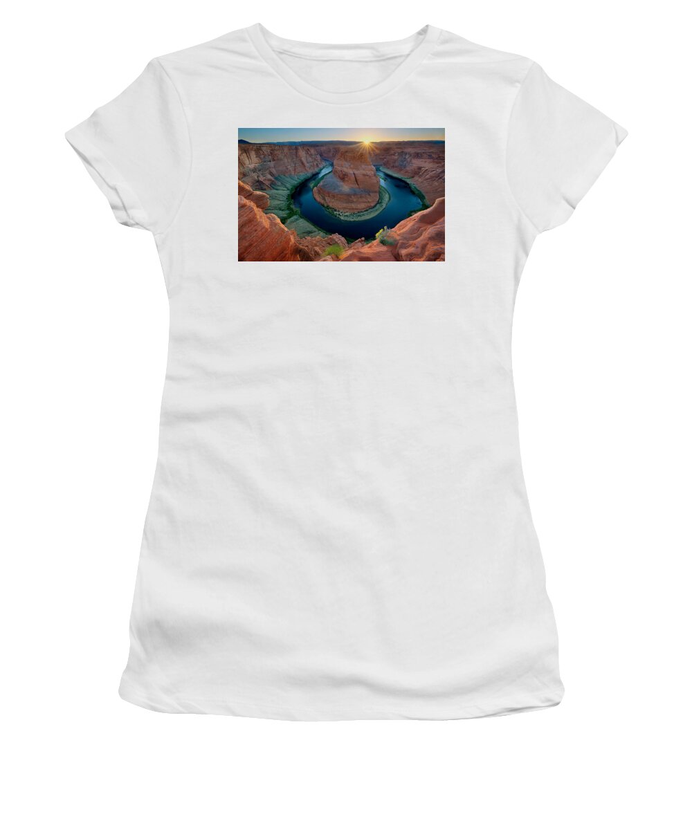 Horseshoe Bend Women's T-Shirt featuring the photograph Horseshoe Bend by Peter Boehringer