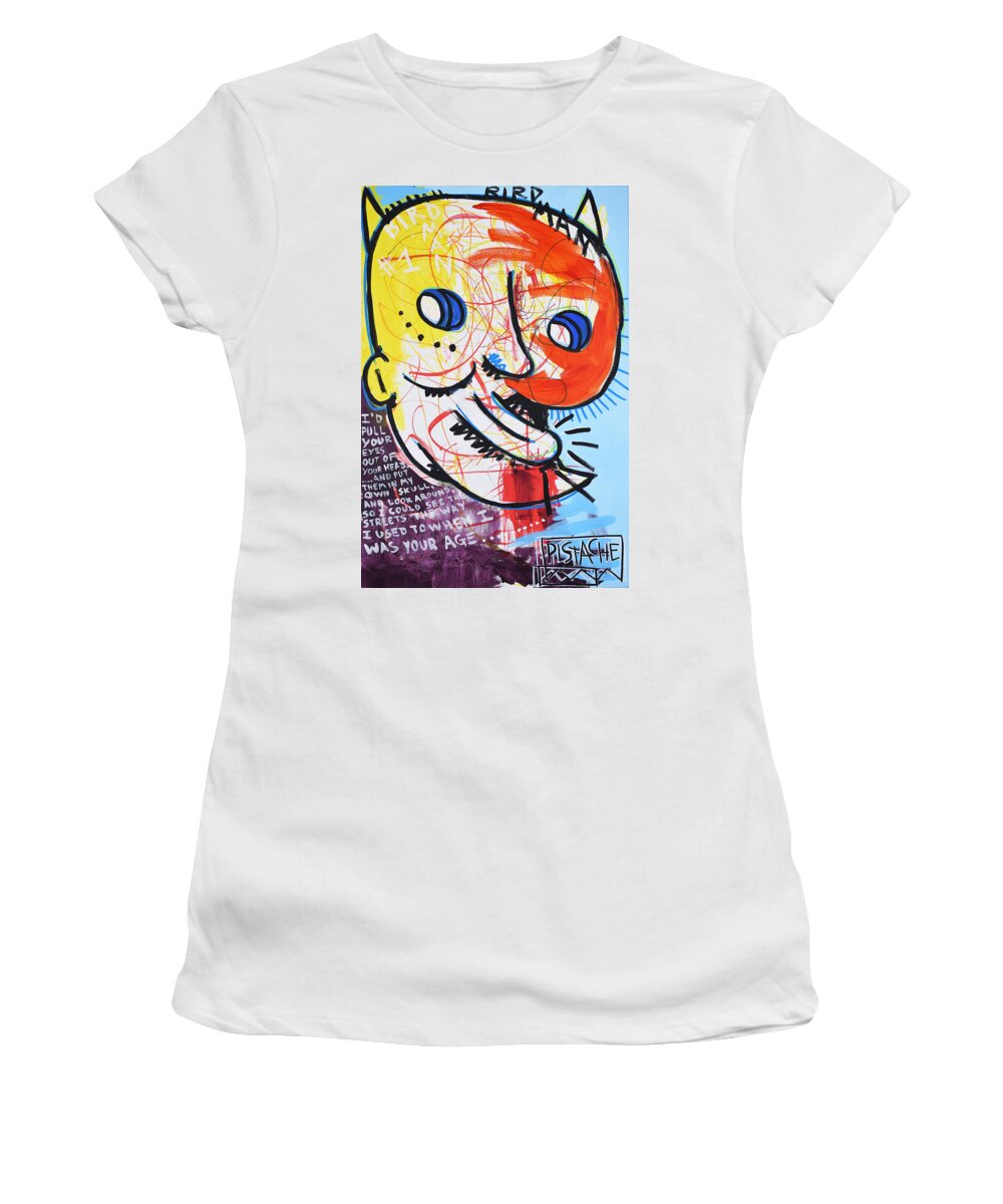 Devil Art Women's T-Shirt featuring the painting I Would Pull Your Eyes Out Of Your Head by Pistache Artists