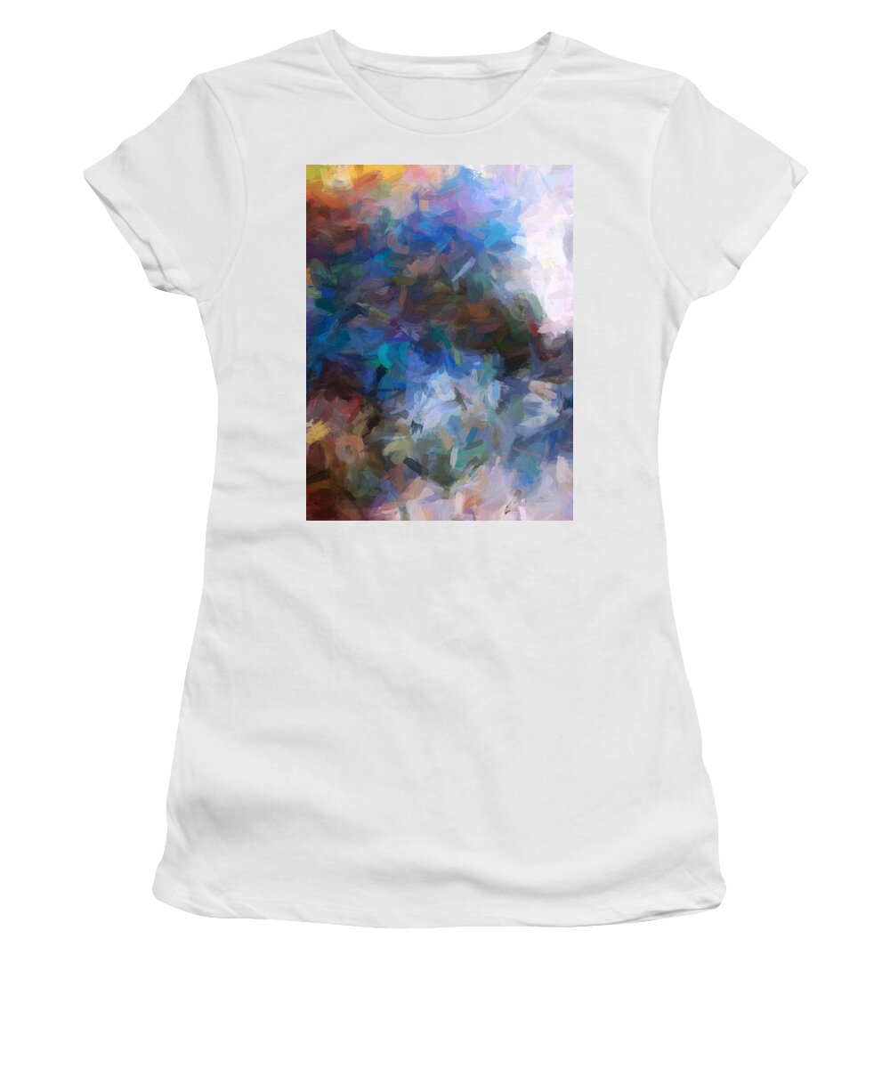 Contemporary Art Women's T-Shirt featuring the painting Ianthe Psyche by Trask Ferrero