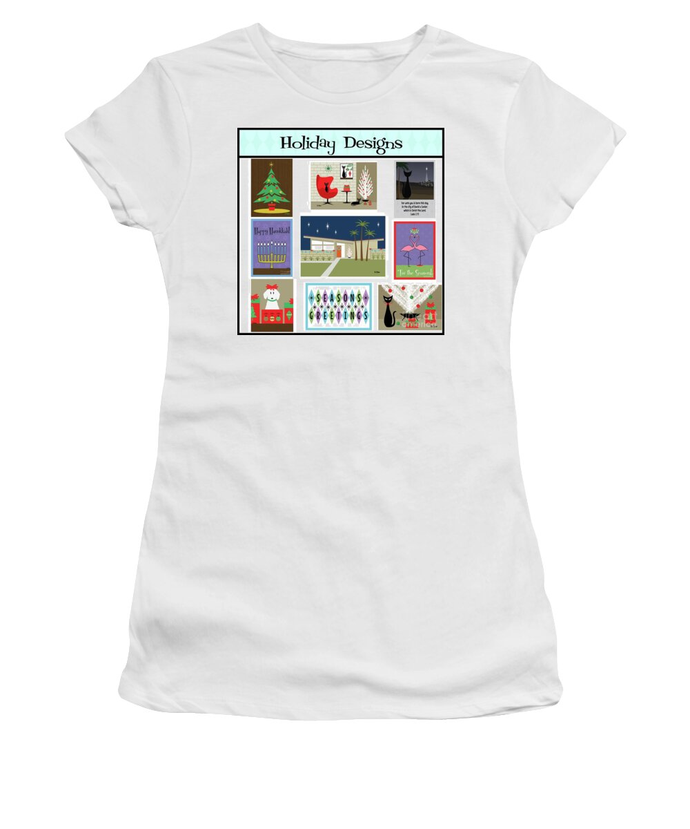  Women's T-Shirt featuring the digital art Icon For Holiday Collection by Donna Mibus