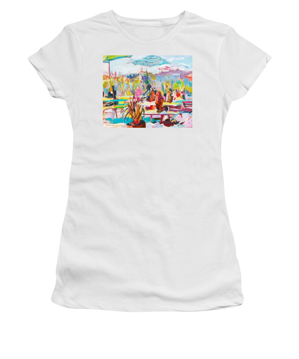 Summer Women's T-Shirt featuring the painting Indian Summer by Linette Childs