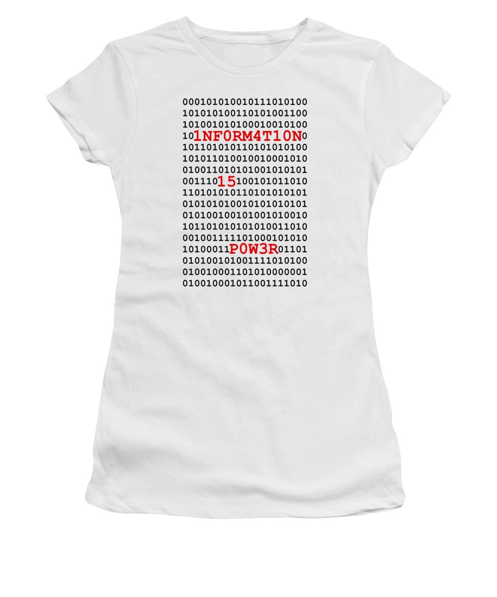 Richard Reeve Women's T-Shirt featuring the digital art Information Is Power by Richard Reeve