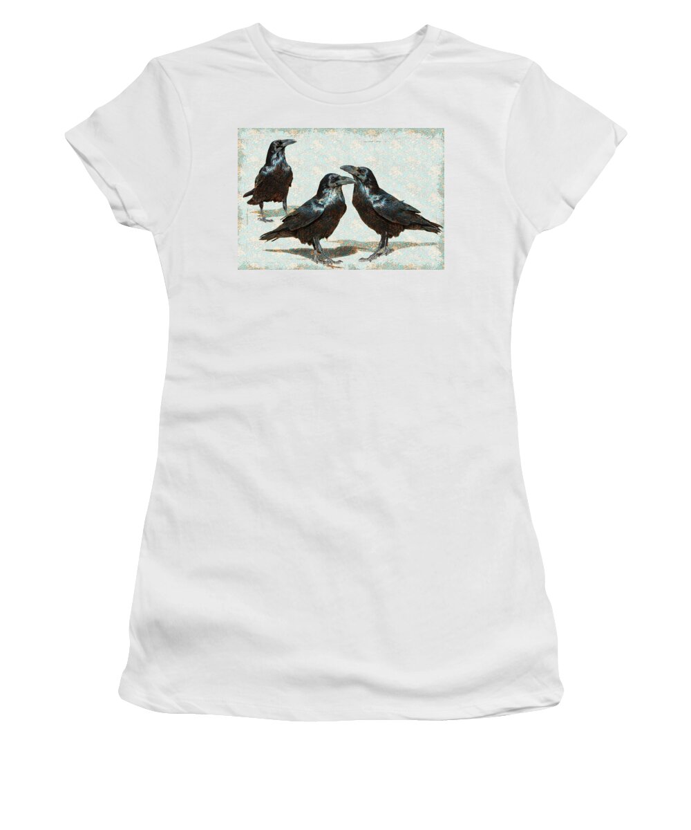 Raven Women's T-Shirt featuring the photograph It's Those Guys by Mary Hone