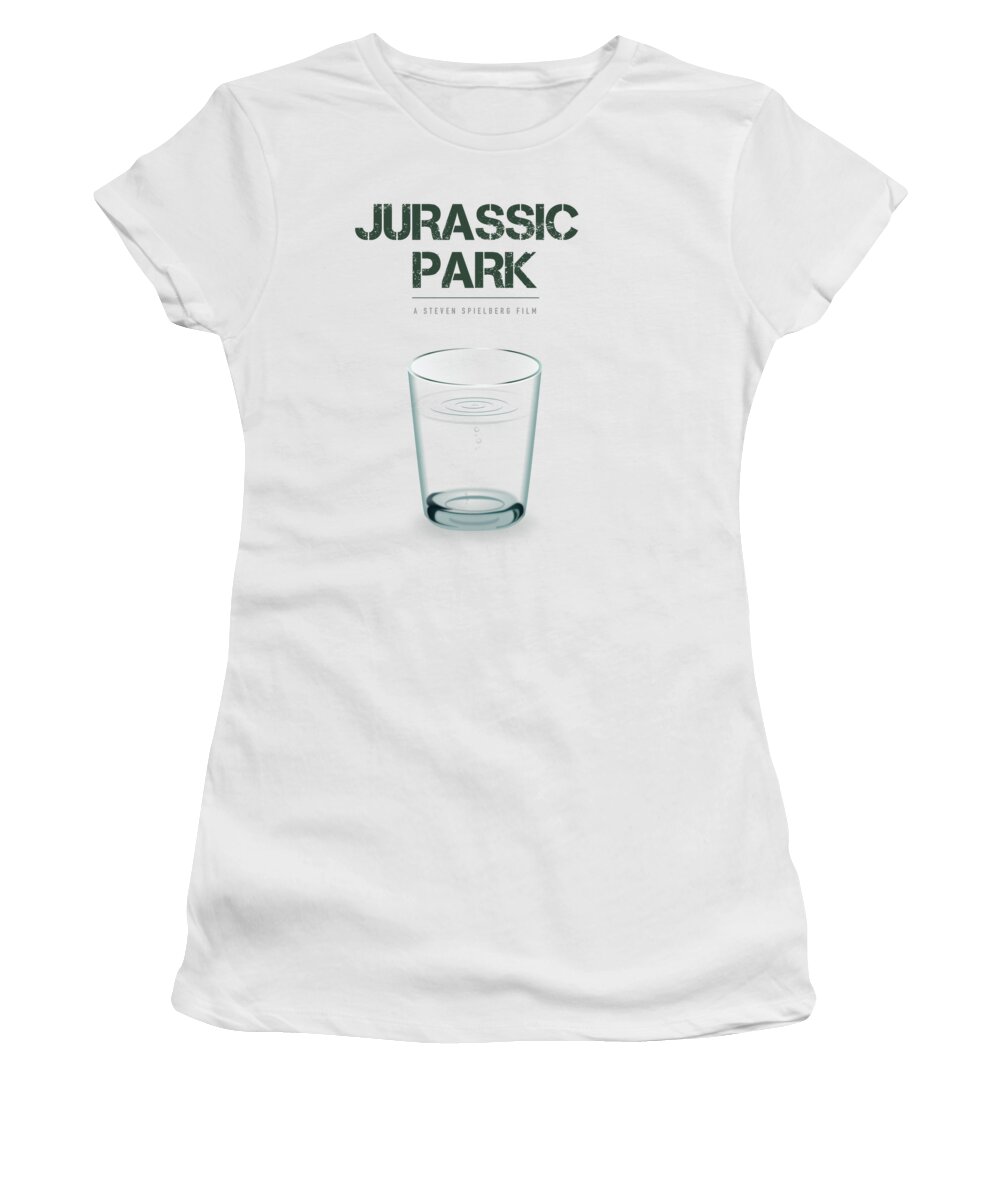 Jurassic Park Women's T-Shirt featuring the digital art Jurassic Park - Alternative Movie Poster by Movie Poster Boy