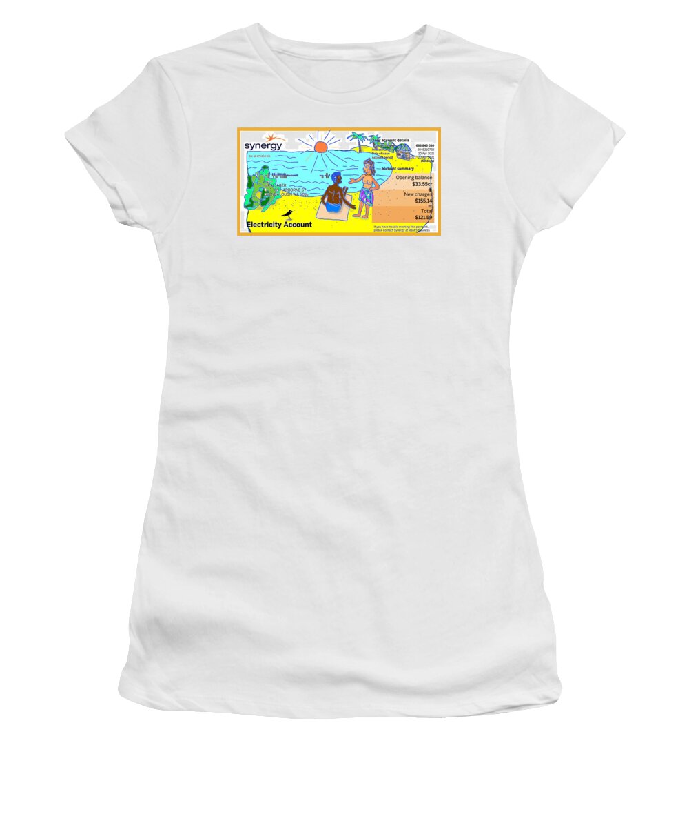 Doodle Women's T-Shirt featuring the mixed media Just Doodling. . . by Hartmut Jager