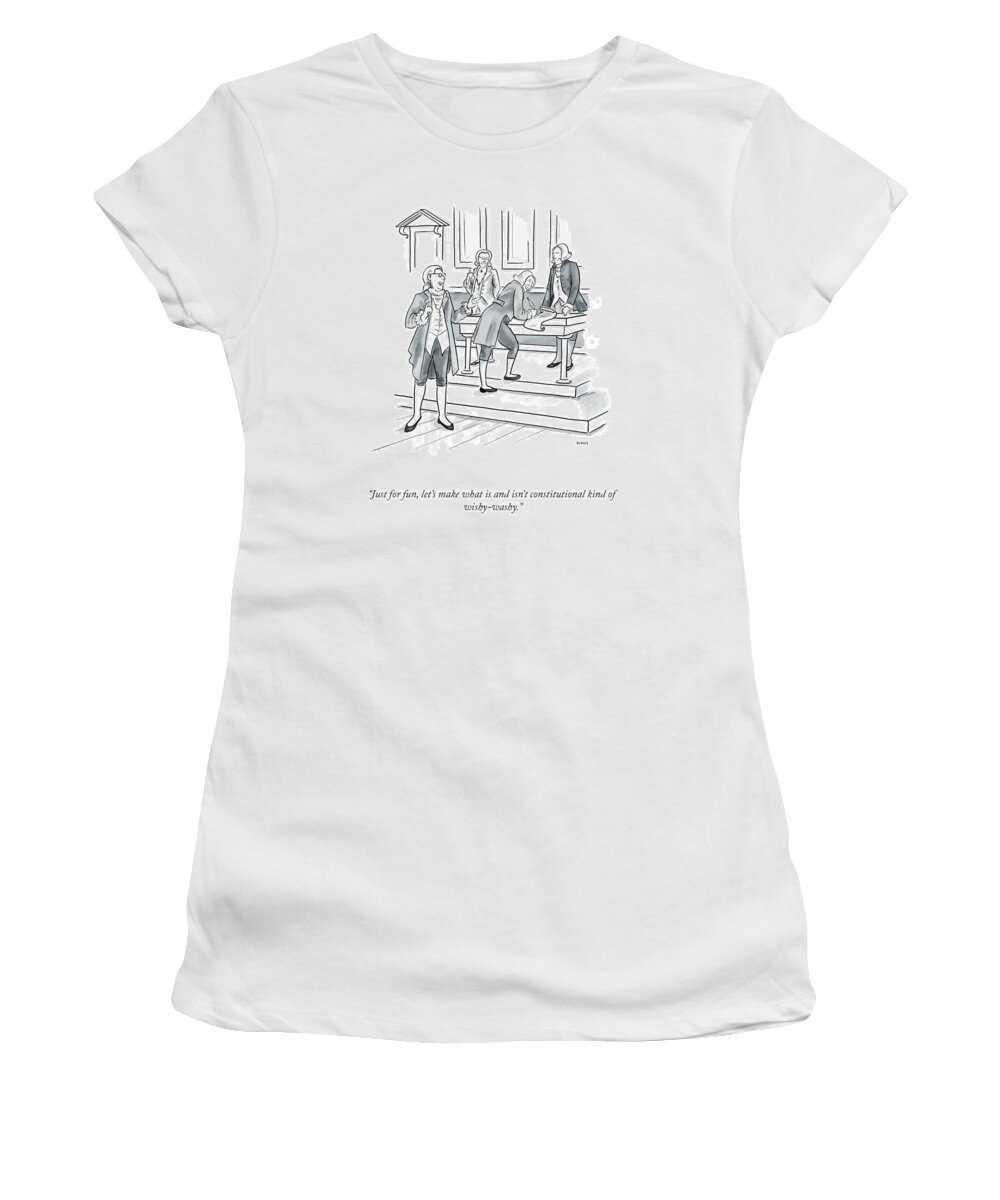 just For Fun Women's T-Shirt featuring the drawing Just For Fun by Teresa Burns Parkhurst