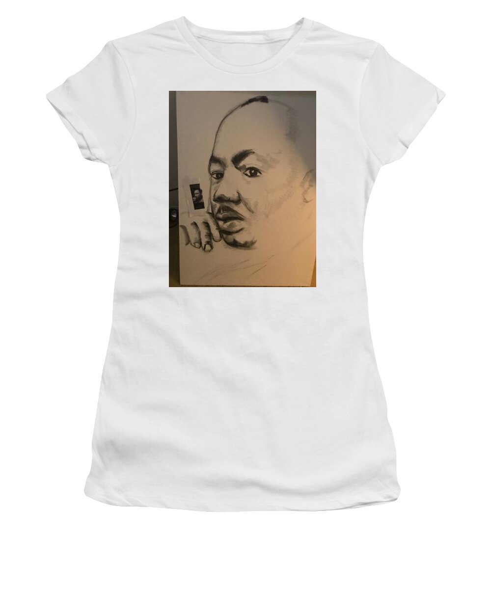  Women's T-Shirt featuring the drawing King by Angie ONeal