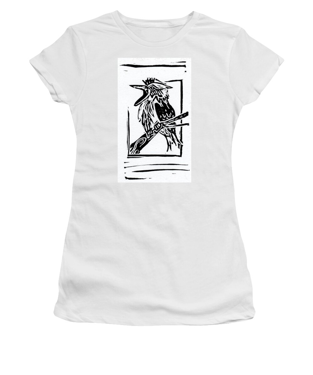 Kookaburra Women's T-Shirt featuring the painting Kookaburra by Tiffany DiGiacomo