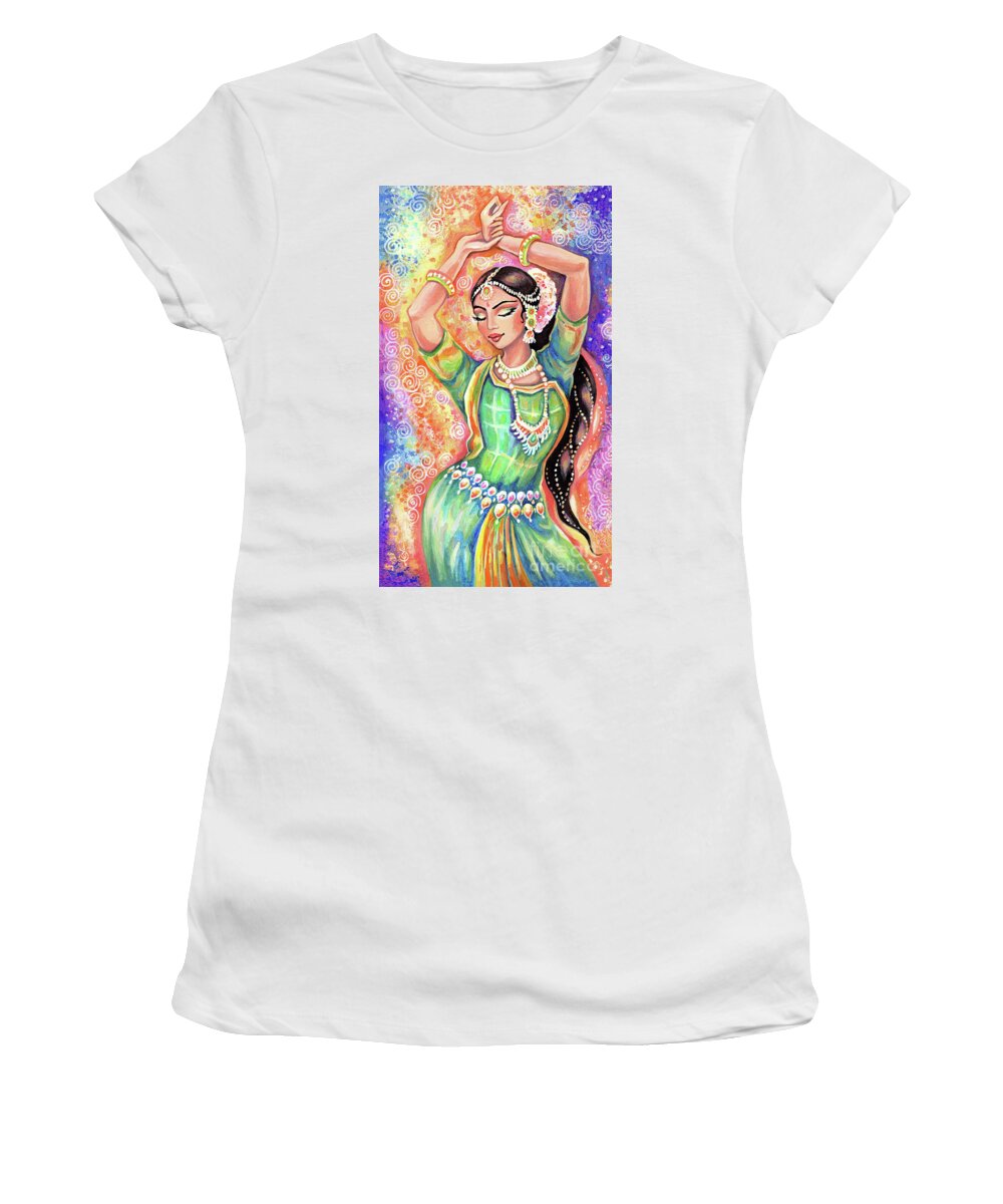 Indian Dancer Women's T-Shirt featuring the painting Light of Ishwari by Eva Campbell