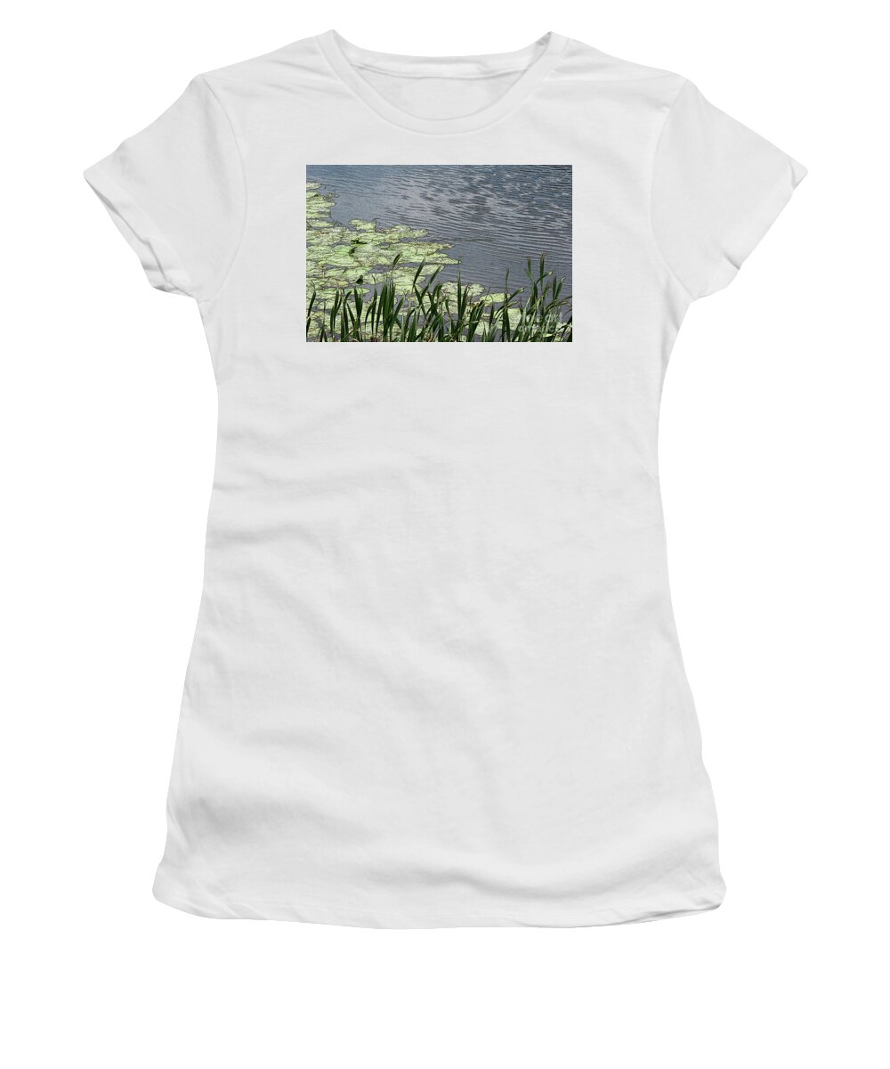Nature Women's T-Shirt featuring the digital art Lily Pads and Seaweed by Mary Mikawoz