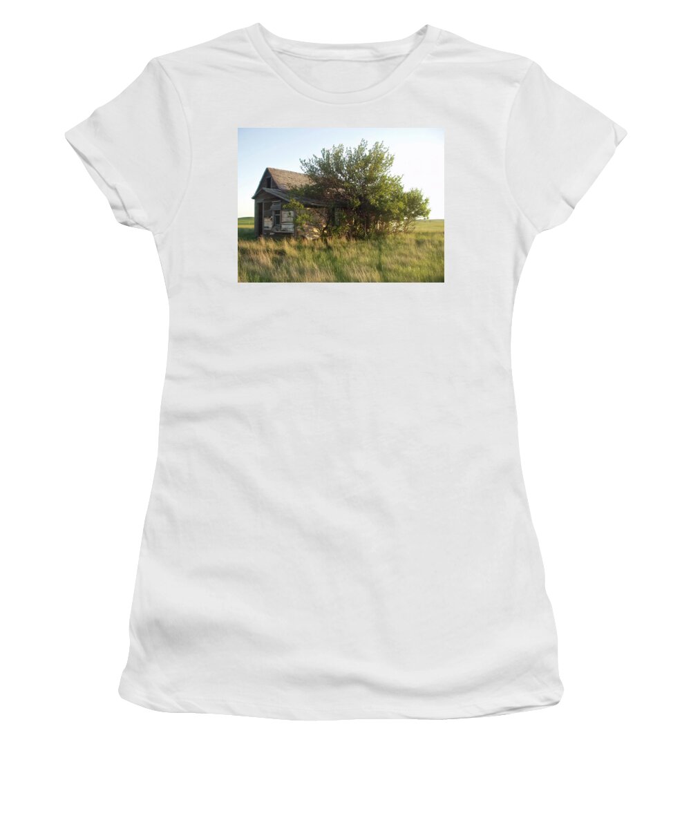 Farmhouse Women's T-Shirt featuring the photograph Little House on the Prairie 1 by Cathy Anderson