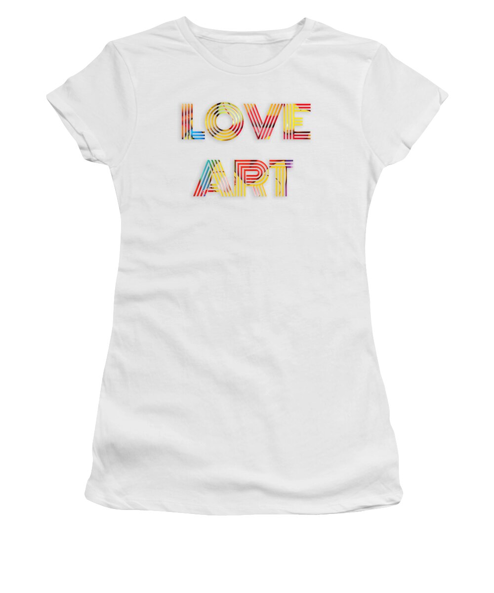 Modern Women's T-Shirt featuring the digital art Love Art by Rafael Salazar