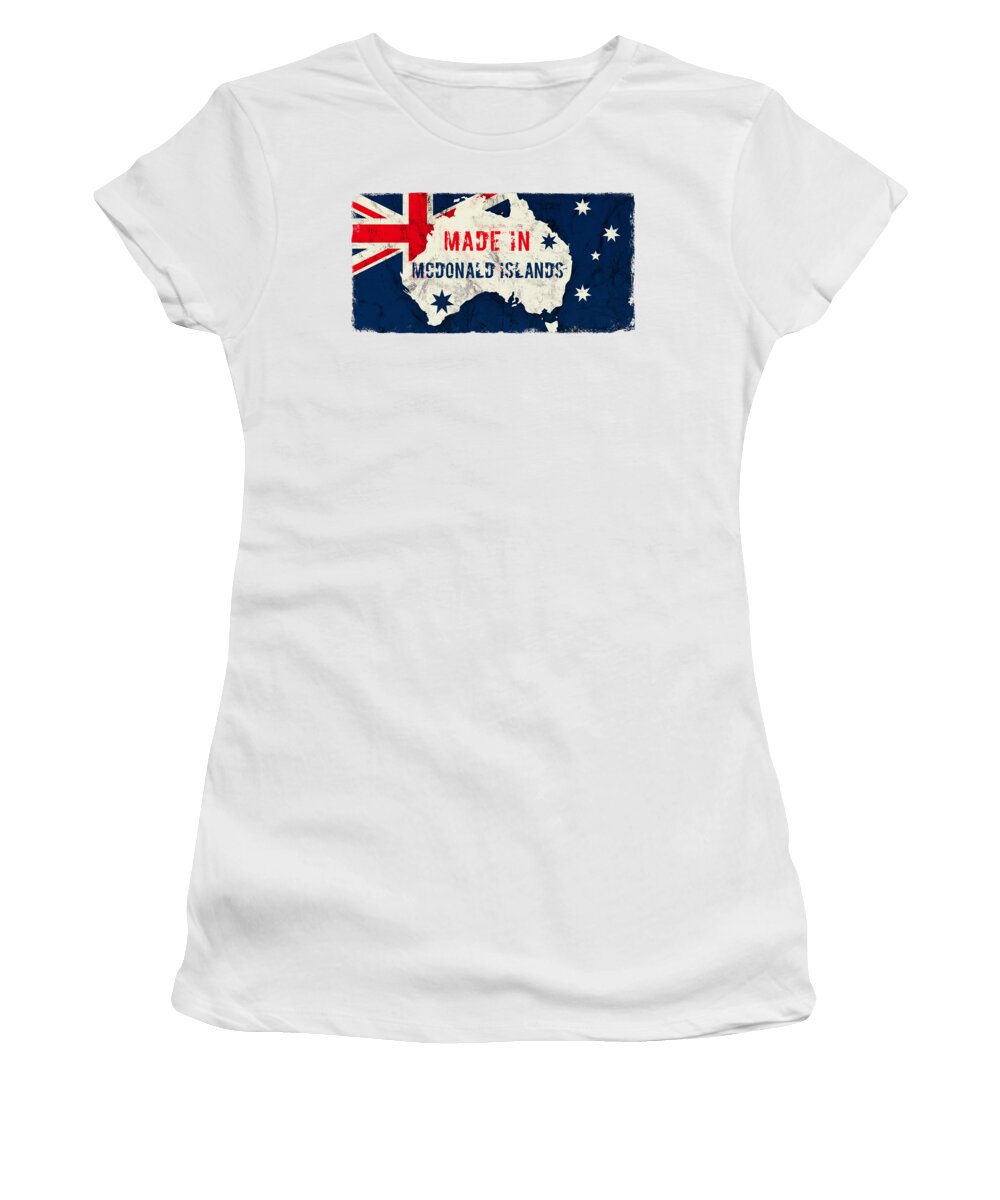 Mcdonald Islands Women's T-Shirt featuring the digital art Made in Mcdonald Islands, Australia #mcdonaldislands #australia by TintoDesigns