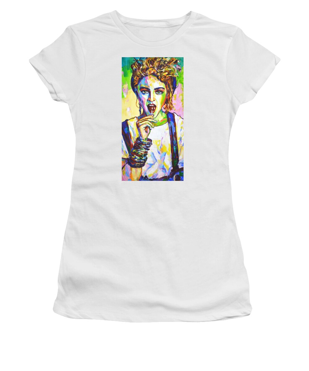 Madonna Women's T-Shirt featuring the painting Madonna 2. by Iryna Kastsova